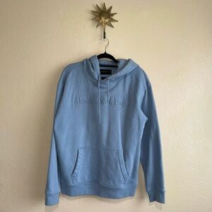 Embossed Abercrombie & Fitch Blue Hoodie